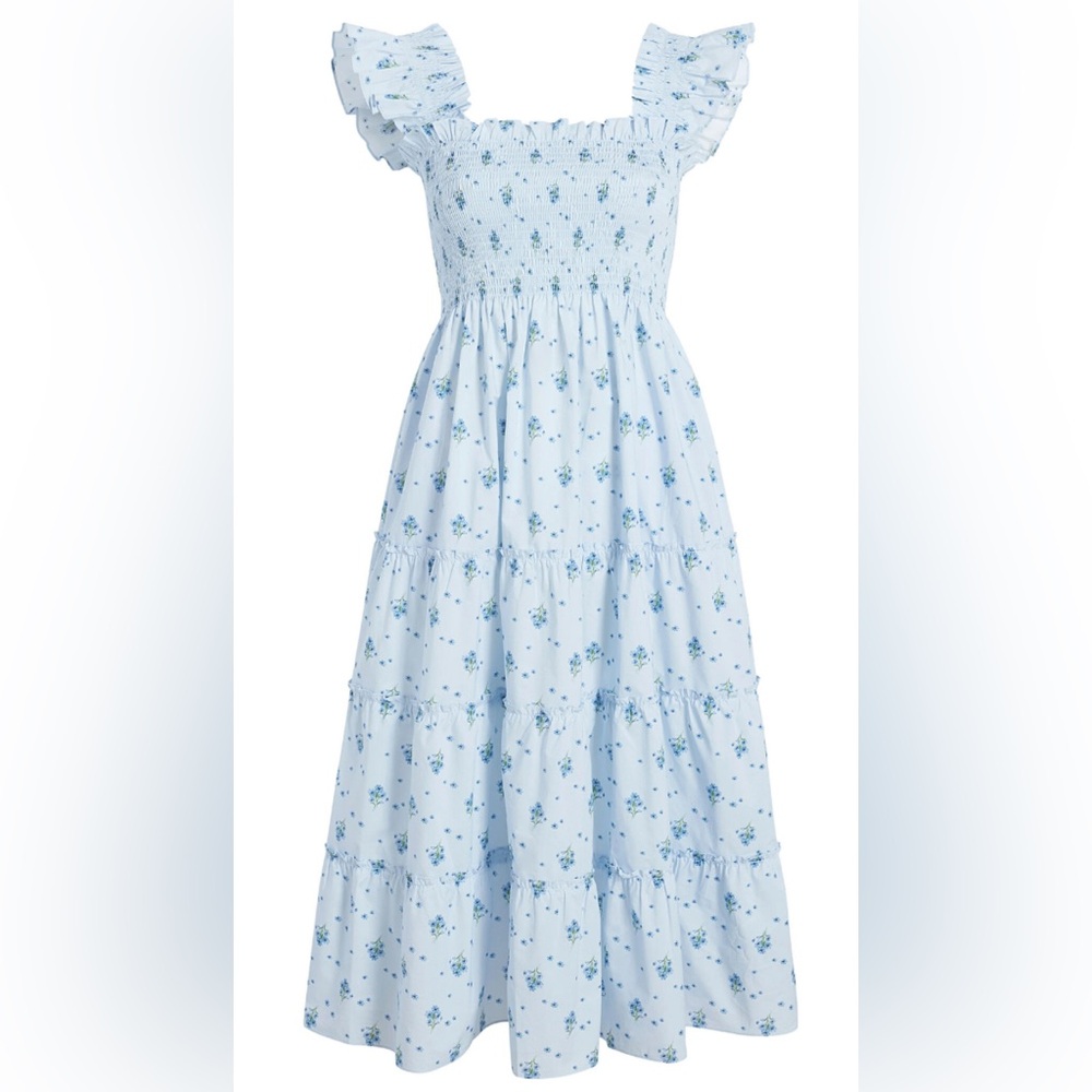 Hill House Ellie Nap Dress Blue Ditsy Cotton
